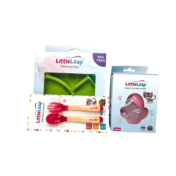 Little Leap Warming Plate+ Sipper Cup +Heat Sensing Spoon & Fork set - Image 2