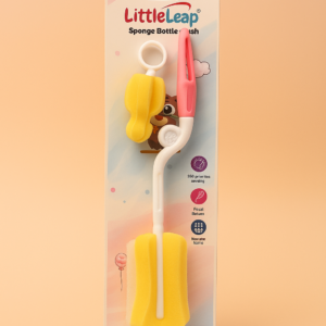 Little Leap Bottle & Nipple Cleaning Brush-Sponge